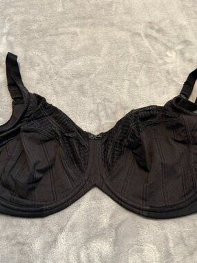 Lilyette by Bali Enchantment Minimizer Underwire Bra Black 38G Unlined LY0434
